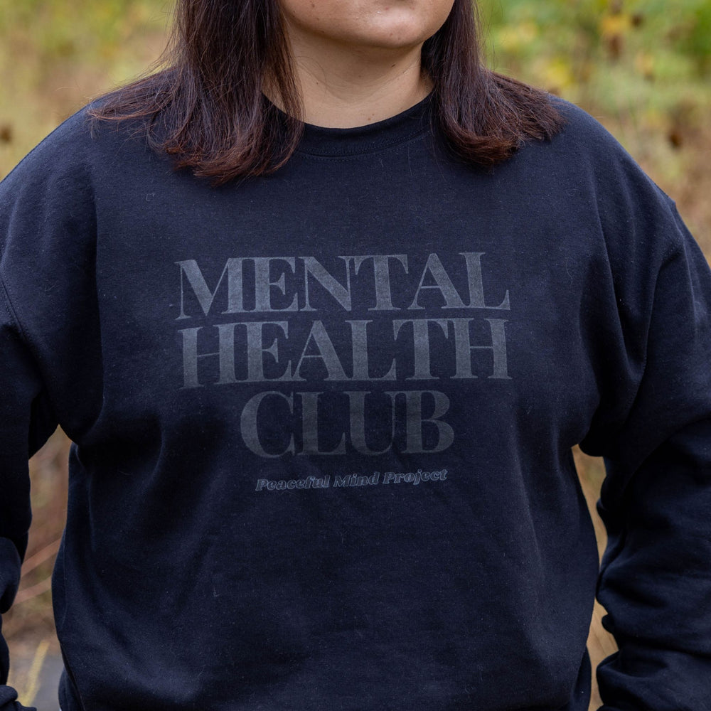 
                  
                    Mental Health Club Crewneck - Black on Black
                  
                