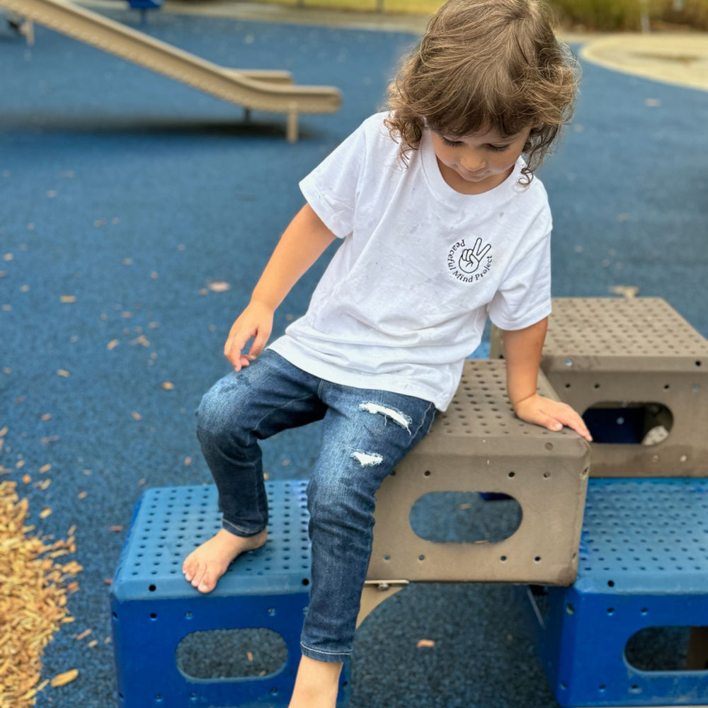 
                  
                    Kids White Logo T-Shirt
                  
                